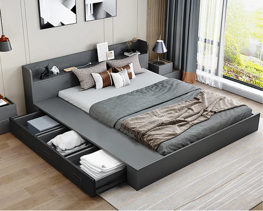 mẫu giường ngủ gỗ mdf đẹp