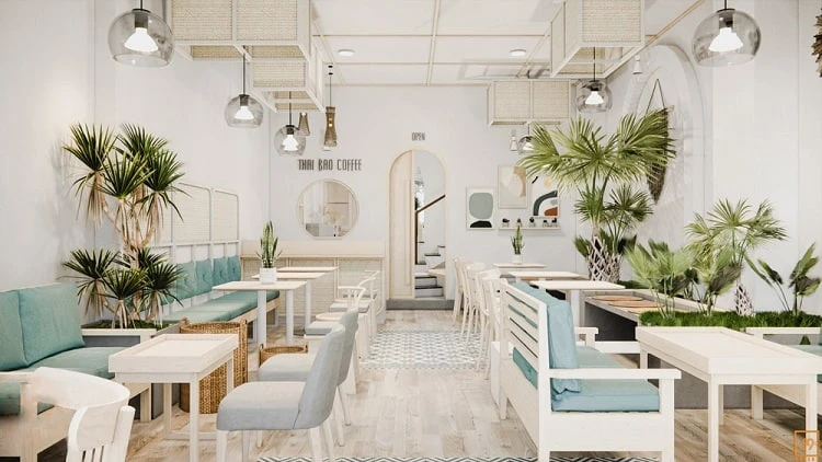 thiết kế quán cafe phong cách hàn quốc