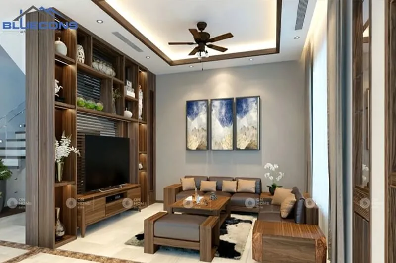 Tủ gỗ trang trí phòng khách đẹp