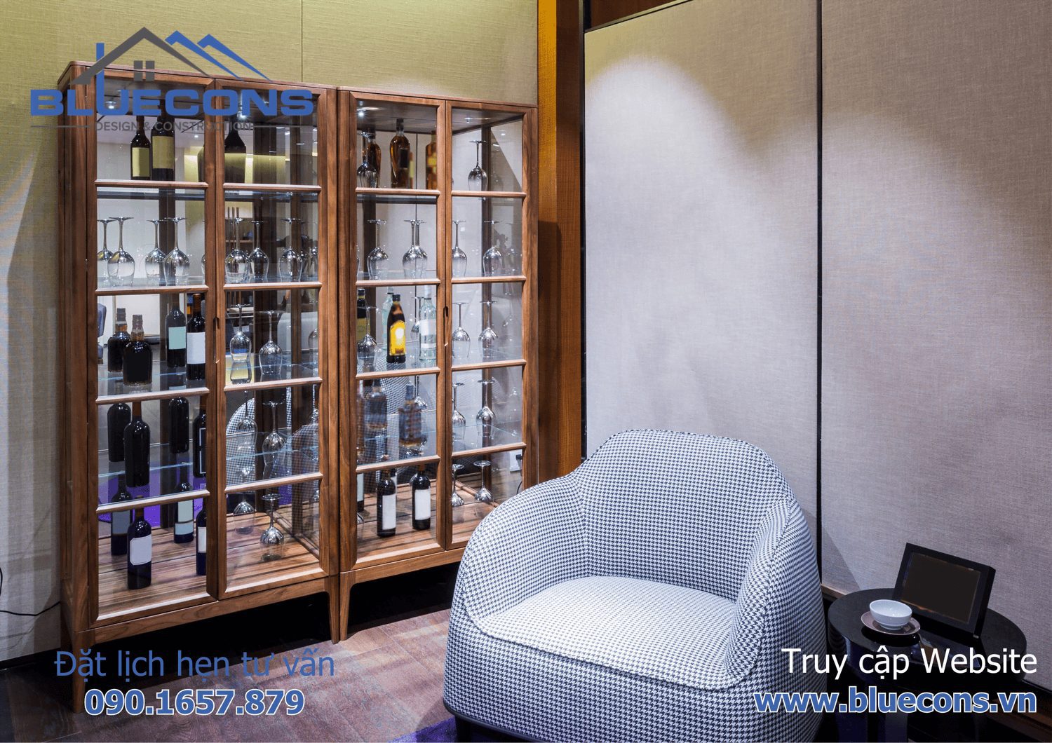 Tủ trưng bày rượu sang trọng