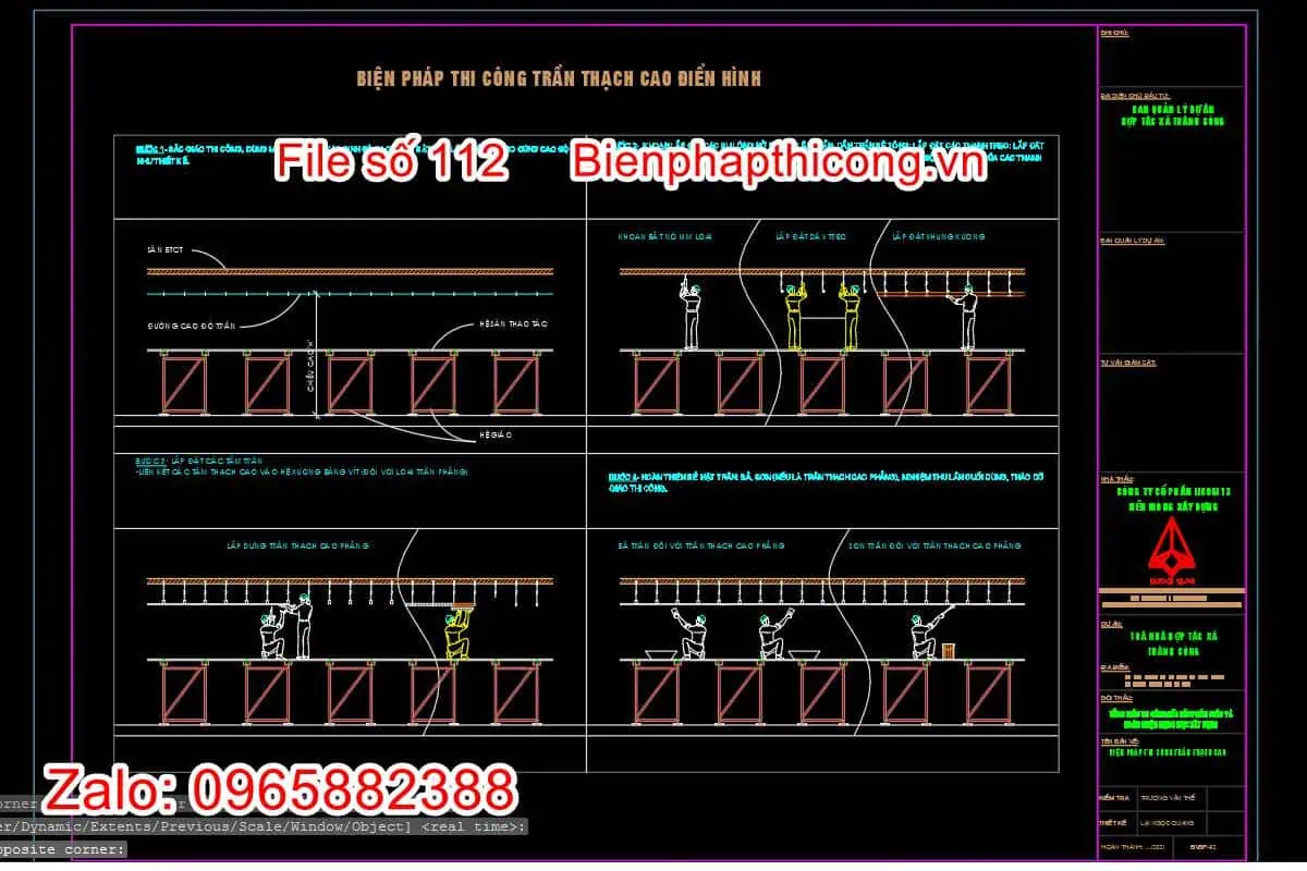 Biện pháp thi công trần thạch cao