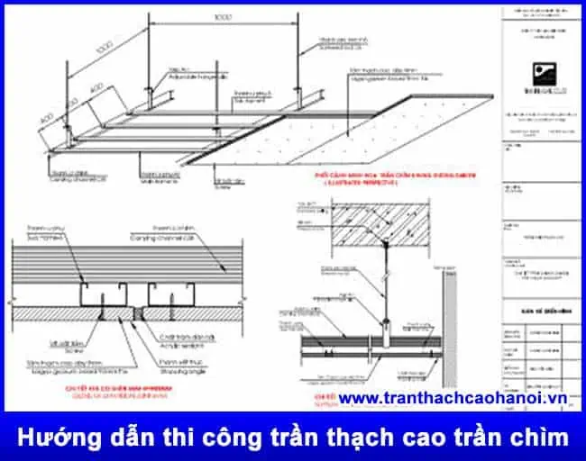 Hướng dẫn thi công trần thạch cao