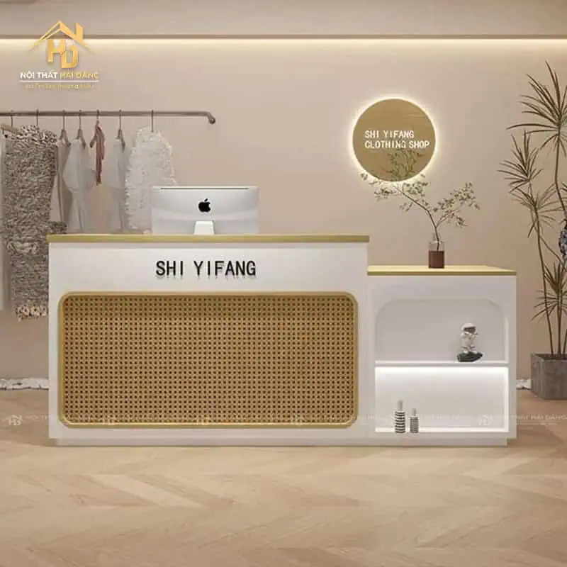 Quầy lễ tân đá cẩm thạch