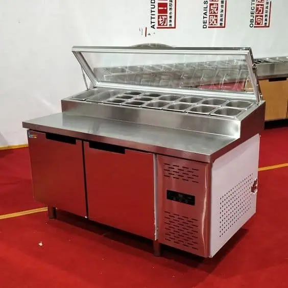 Quầy pha chế inox di động có ngăn đựng đá